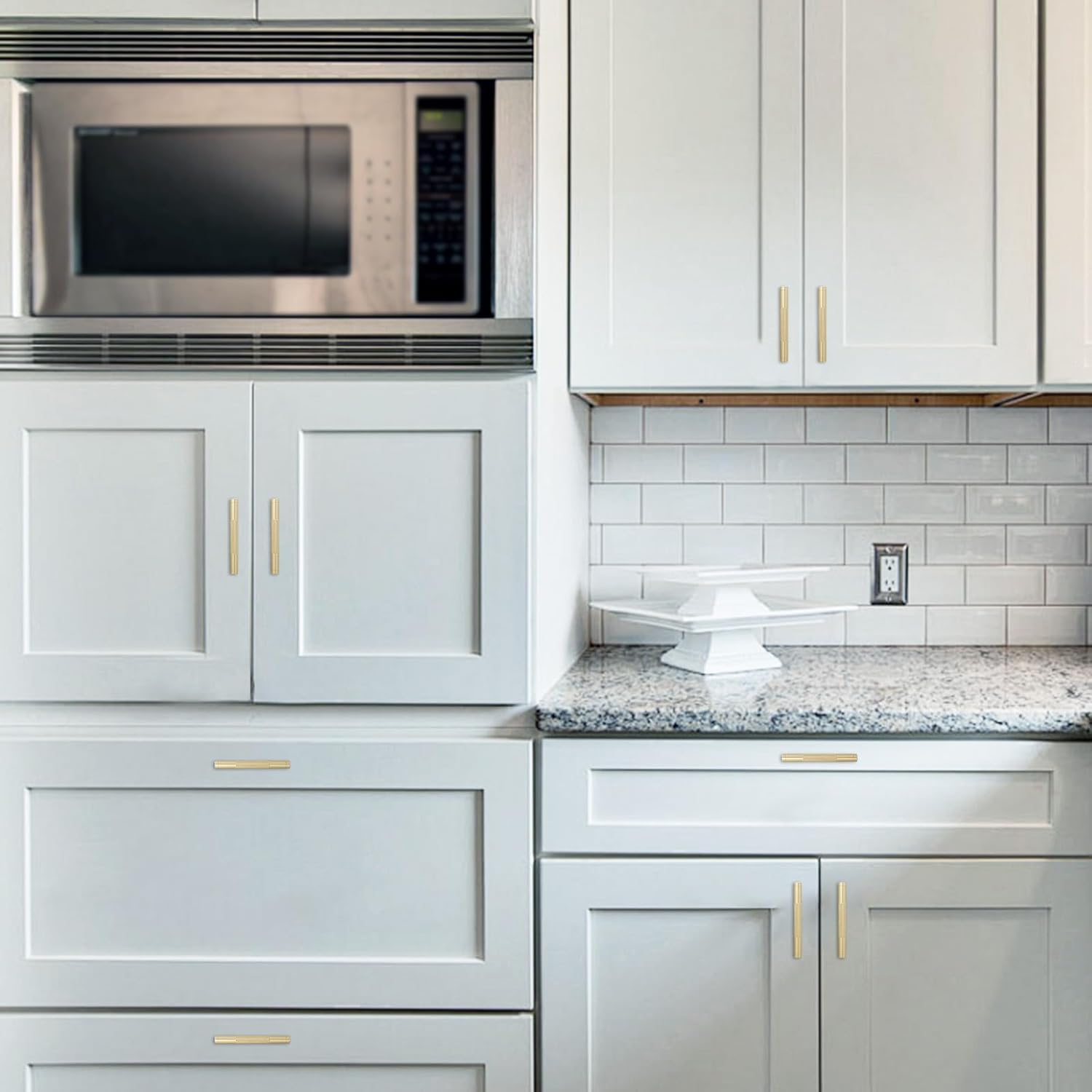 10 Pack Brushed Gold Cabinet Pulls knurled 5 Inch Hole Centers Kitchen Cabinet Handles Gold Drawer Pulls Cabinet Hardware