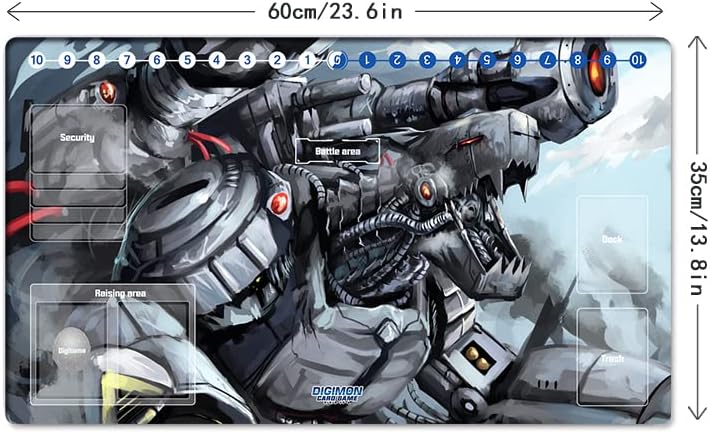 Miniatura 5 de Nuevo DTCG Duel Playmat Digimon Machinedramon Juego de Cartas Coleccionables TCG CCG Alfombrilla de Juego + Bolsa Gratis (ZD002-581-SM)