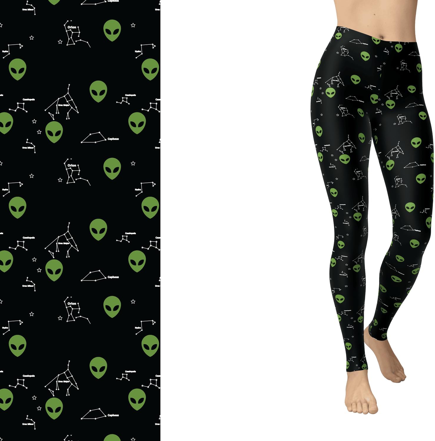 Alien Space Full Length Leggings with Pockets