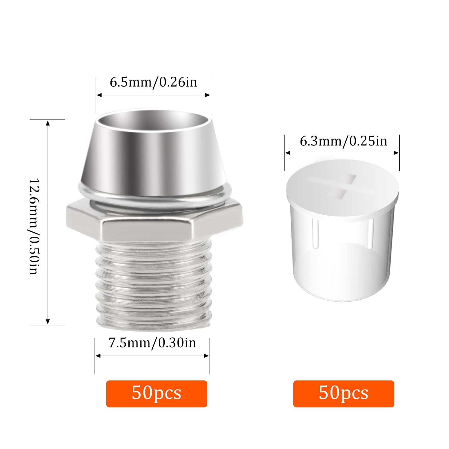 Lyeteung 50 Pezzi 5mm Metallo Supporto del Diodo, Clip da Incasso a LED, LED Porta Clip, LED Presa Lampada Supporto Diodi, Portalampada Porta Diodo, Argento