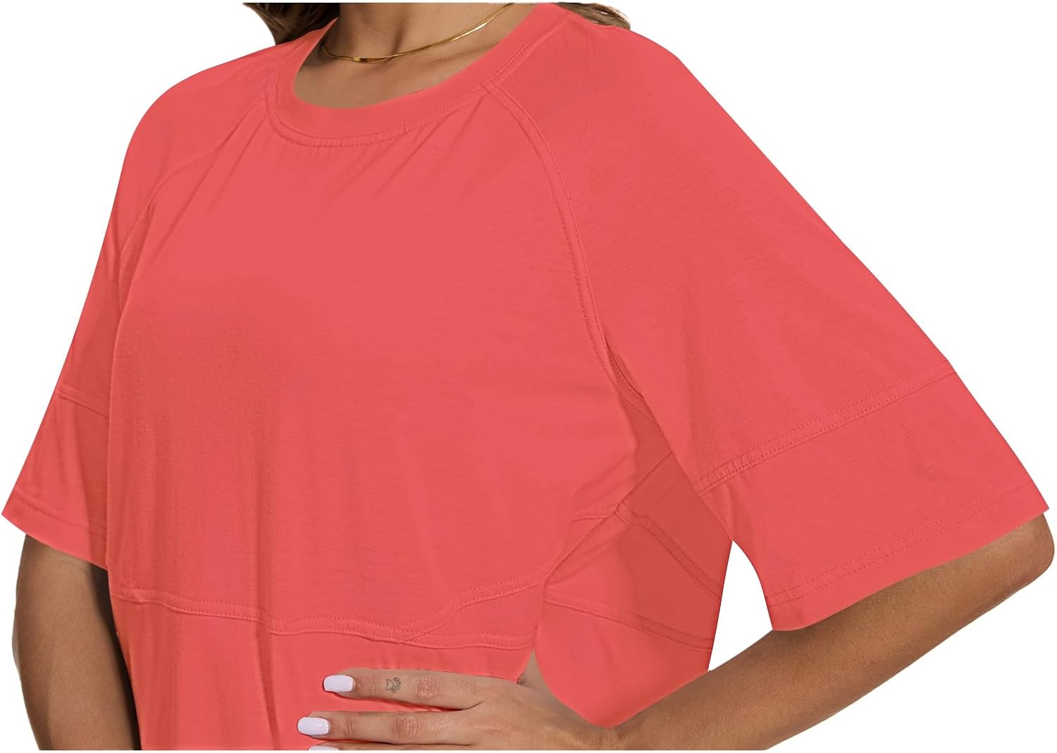 LOZ Womens Boho T Shirts Loose Fit Crewneck 3/4 Sleeve Tops Summer Casual Blouse Flowy 2025 Basic Tee - Image 4