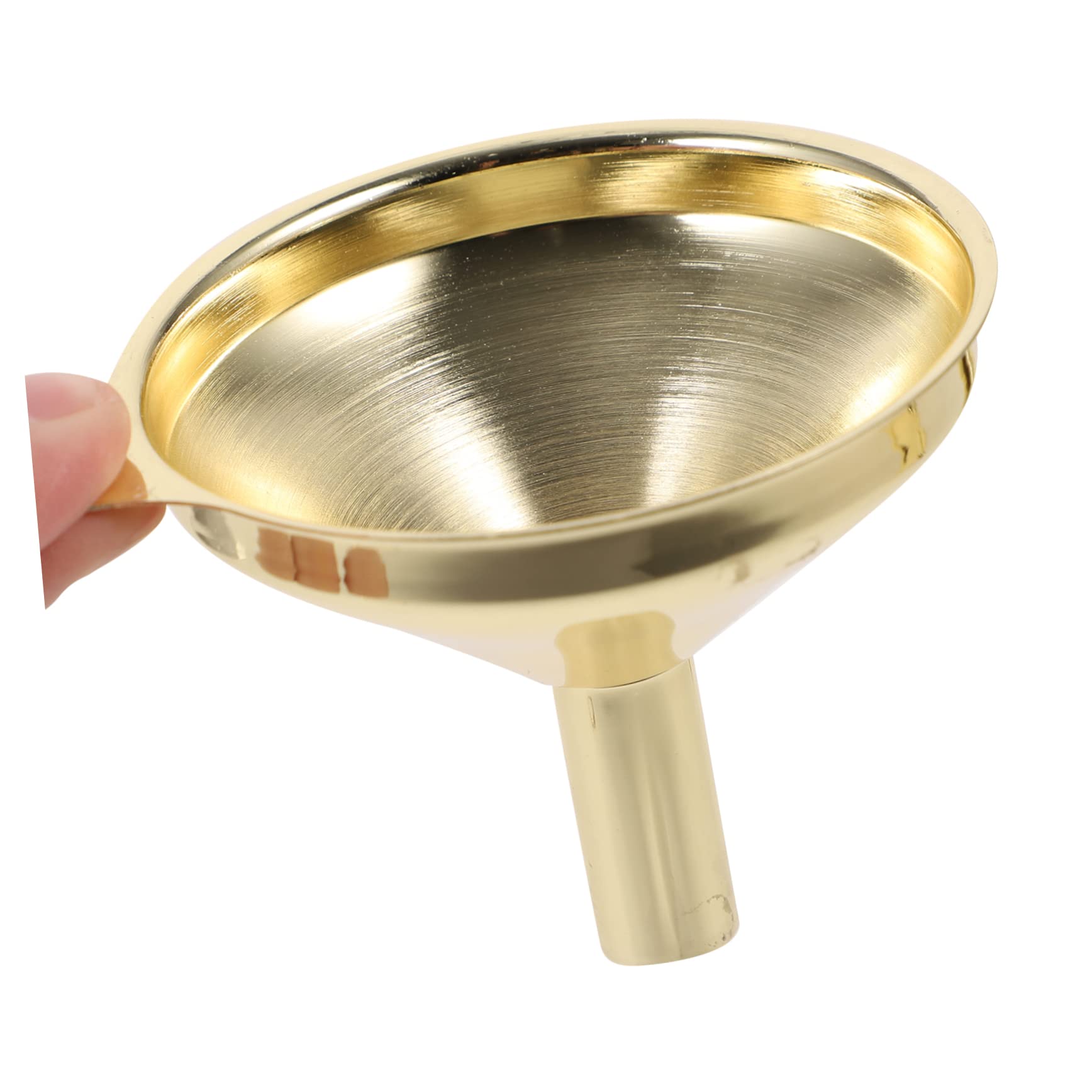 Amosfun 9 Pz imbuto in acciaio inossidabile imbuti imbuto per marmellata per liquidi aceto d'olio per cucina accessorio cucina multifunzionale per spezie Golden