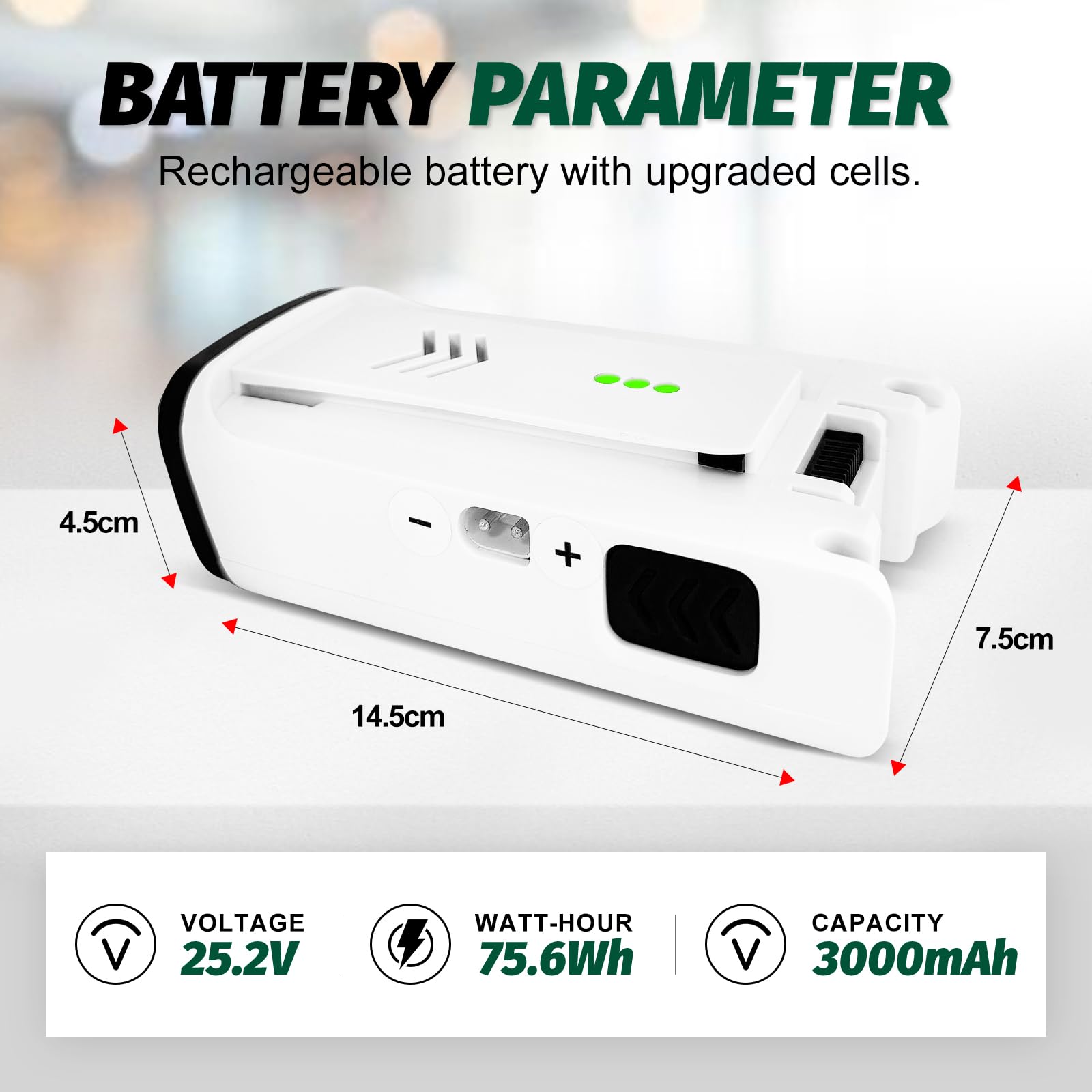 Batteria compatibile con Kärcher VC 6, VC 7 Cordless Aspirapolvere ourFamily, yourMax. Sostituisce il numero d'ordine Kärcher: 2.863-361.0/28633610