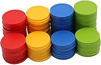 Vista 10 de Caja de 120 monedas de conteo de 35 mm/1,37 pulgadas para fichas de póker y monedas de juego (naranja, 35 mm/1,37 pulgadas)