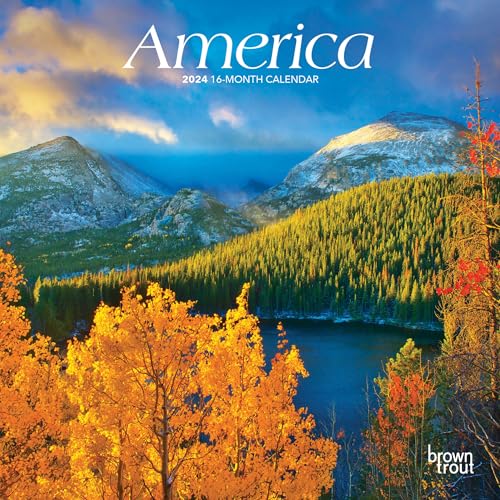 2024 Brown Trout Monthly Mini Wall Calendar, 7" x 14", America, January To December 2024