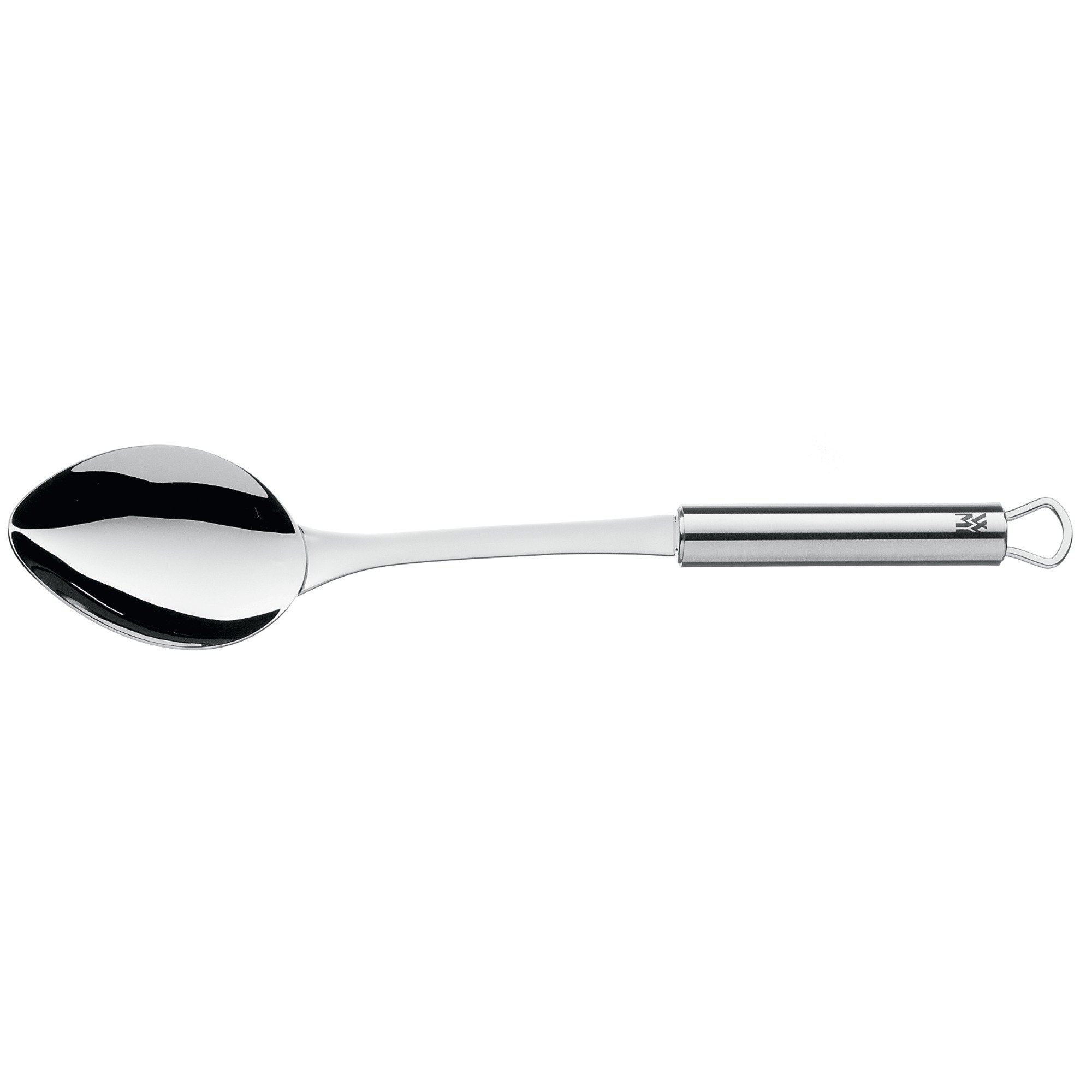 WMF Profi Plus Küchenhelfer Set 6-teilig, Hängeleiste mit 5 Helfer, Schöpflöffel, Schaumlöffel & Profi Plus Servierlöffel 32 cm, Cromargan Edelstahl teilmattiert, spülmaschinengeeignet