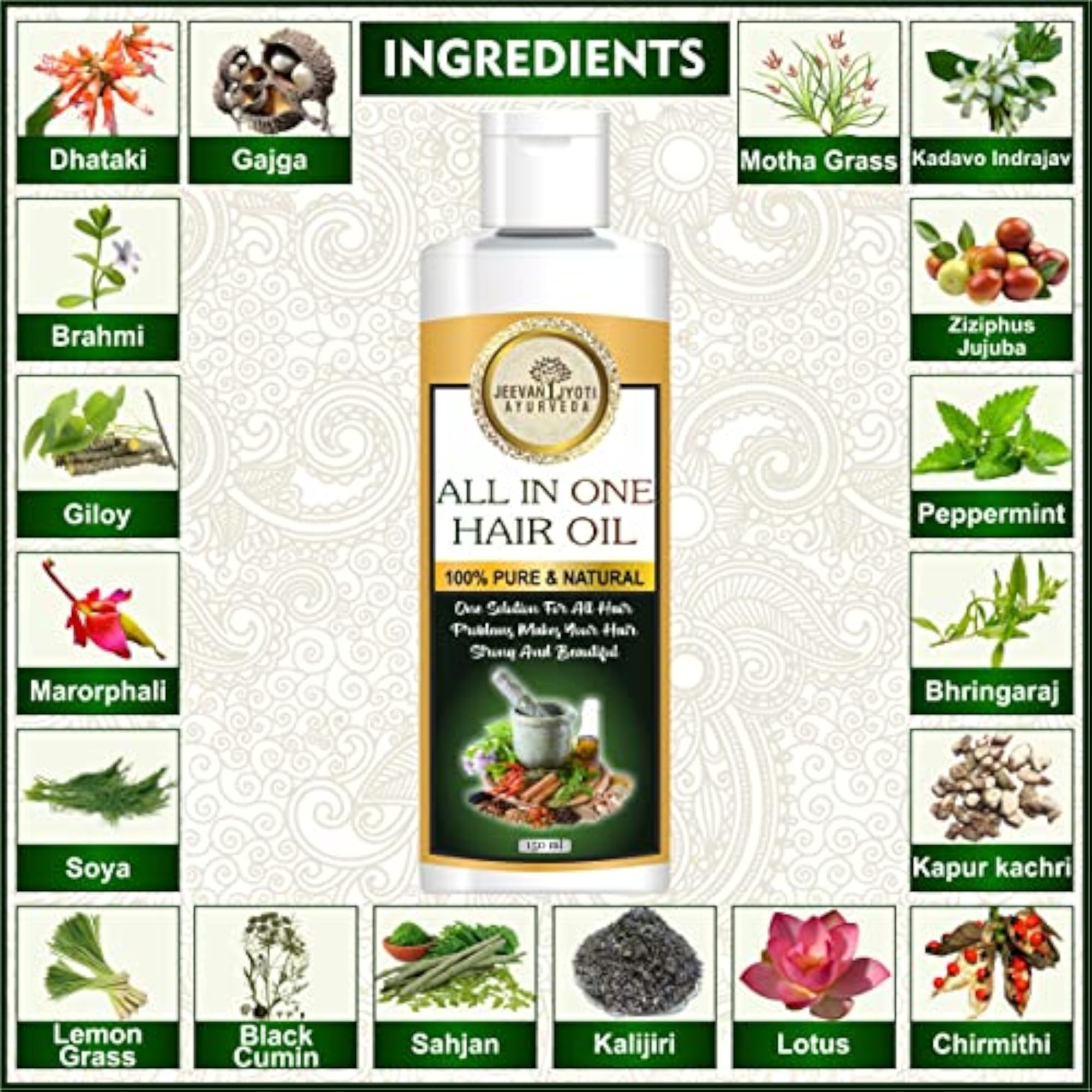 All In One Hair Oil for Unisex Hair Problems