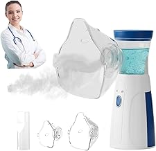 New powerful Mesh Nebulizer, Silent and Compact Nebulizer Machine for Adult and Kids, Travel and Household Use, Handheld Mesh Nebulizer for Breathing Problems, Personal Inhalers for Cold and Cough- Quick Relief, Vaporizer, Baf Machine With Respiratory Mas