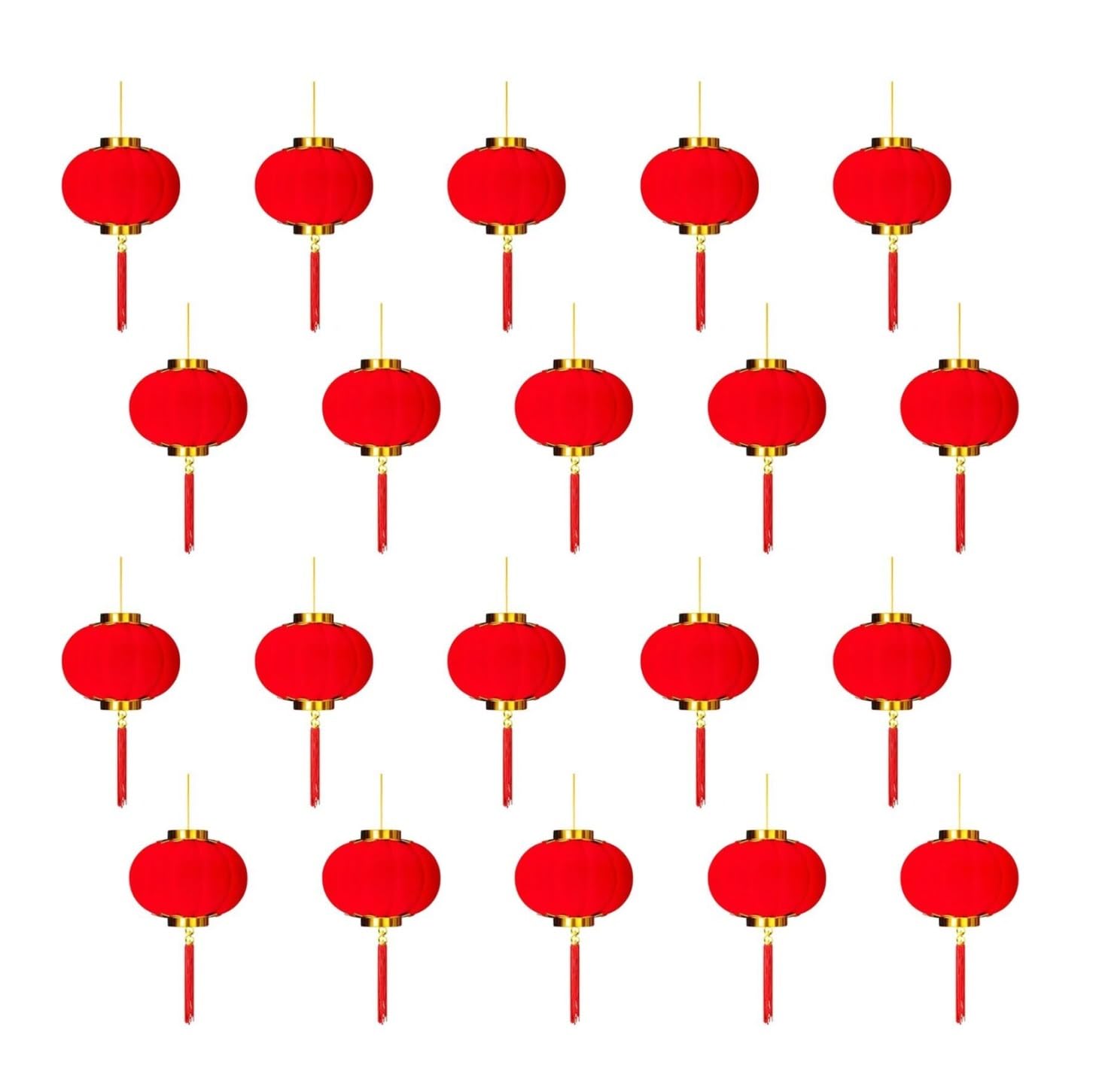 Lanterne di Carta Giardino Lanterne Cinesi Decorative for Capodanno, da Appendere alla Decorazione della Casa Interno Decorazioni(20pcs)