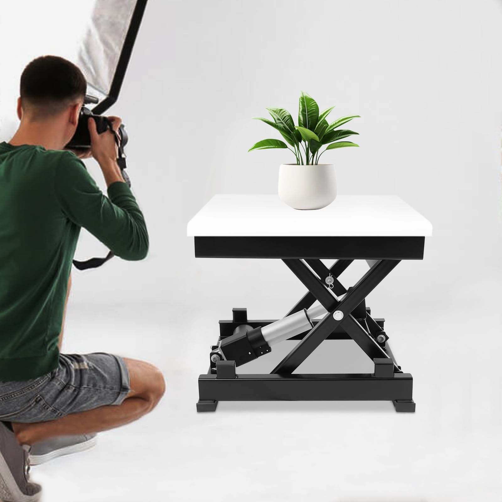 Electric Scissor Lift Table 130lbs Capacity,4