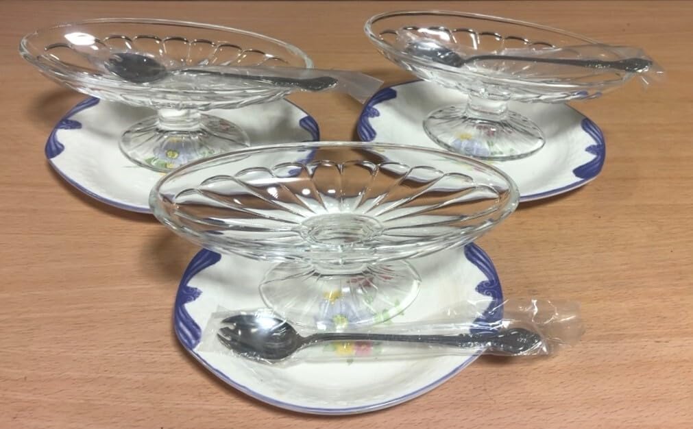 ★希少★ アデリア　　バナナサンデー　 プリンアラモード　デザートグラス アデリア 3個セット バナナサンデー プリンアラモード デザートグラス