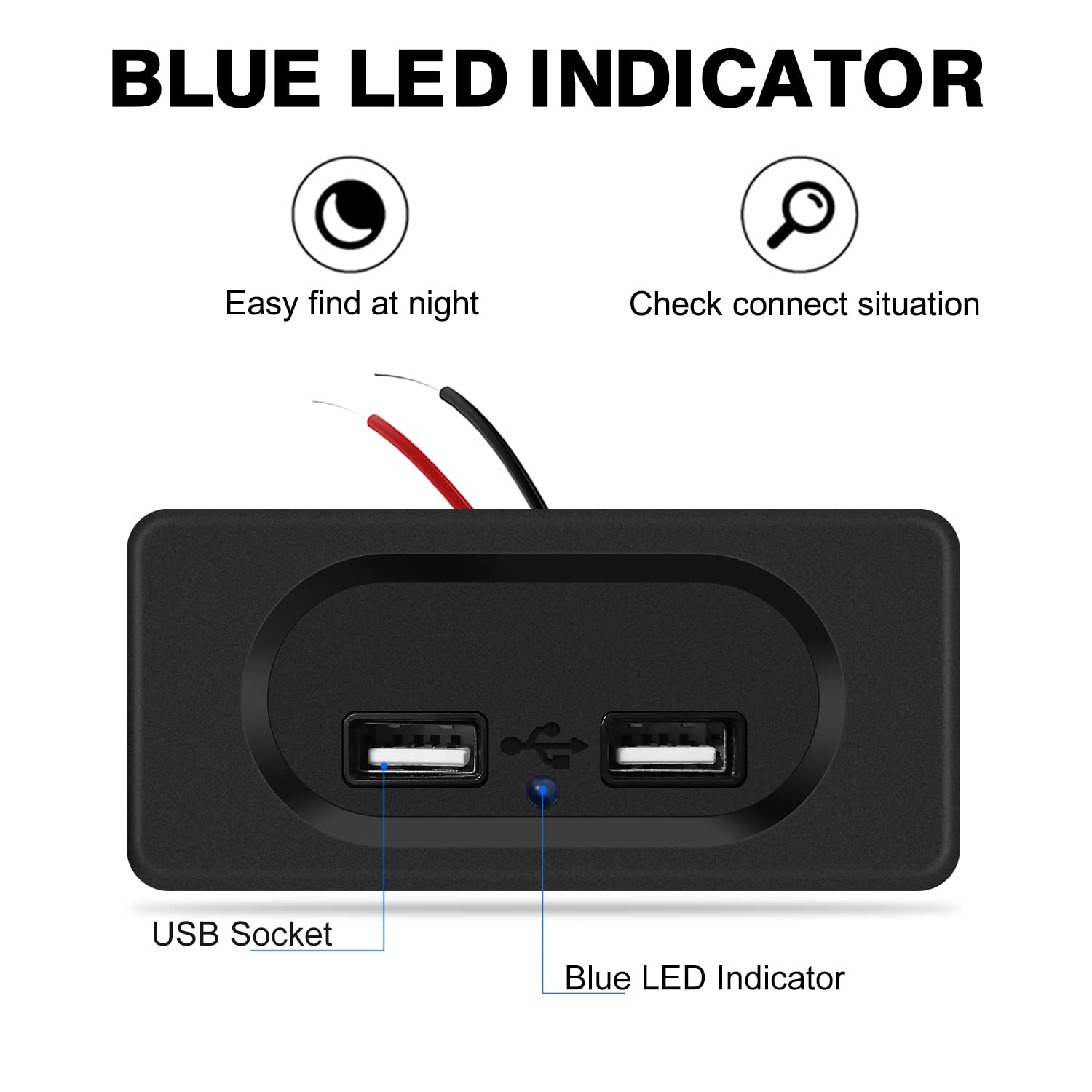 Acheter Chargeur Double USB 4,2a 12-24V Pour Voiture, Bateau, Moto, Tracteur, Prise De Courant Avec Interrupteur Tactile, Charge Rapide, Modification RV/yacht