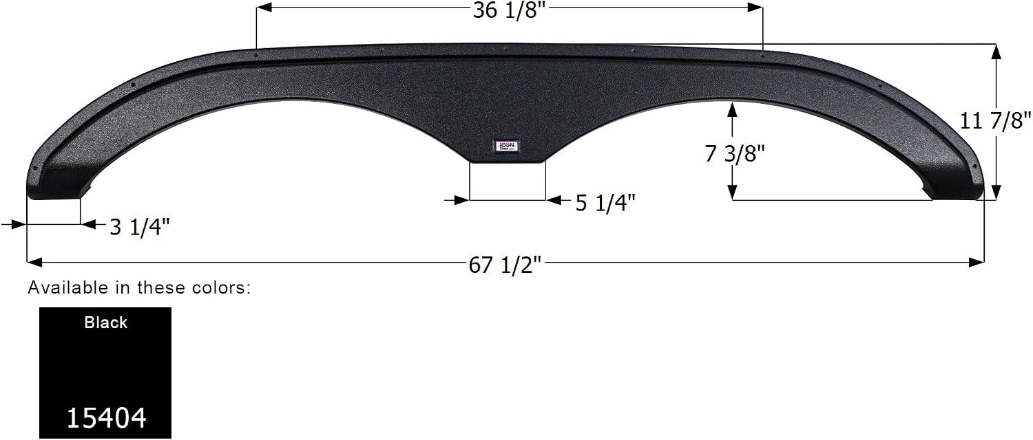 ICON Pacific Coachworks Tandem Fender Skirt FS5404