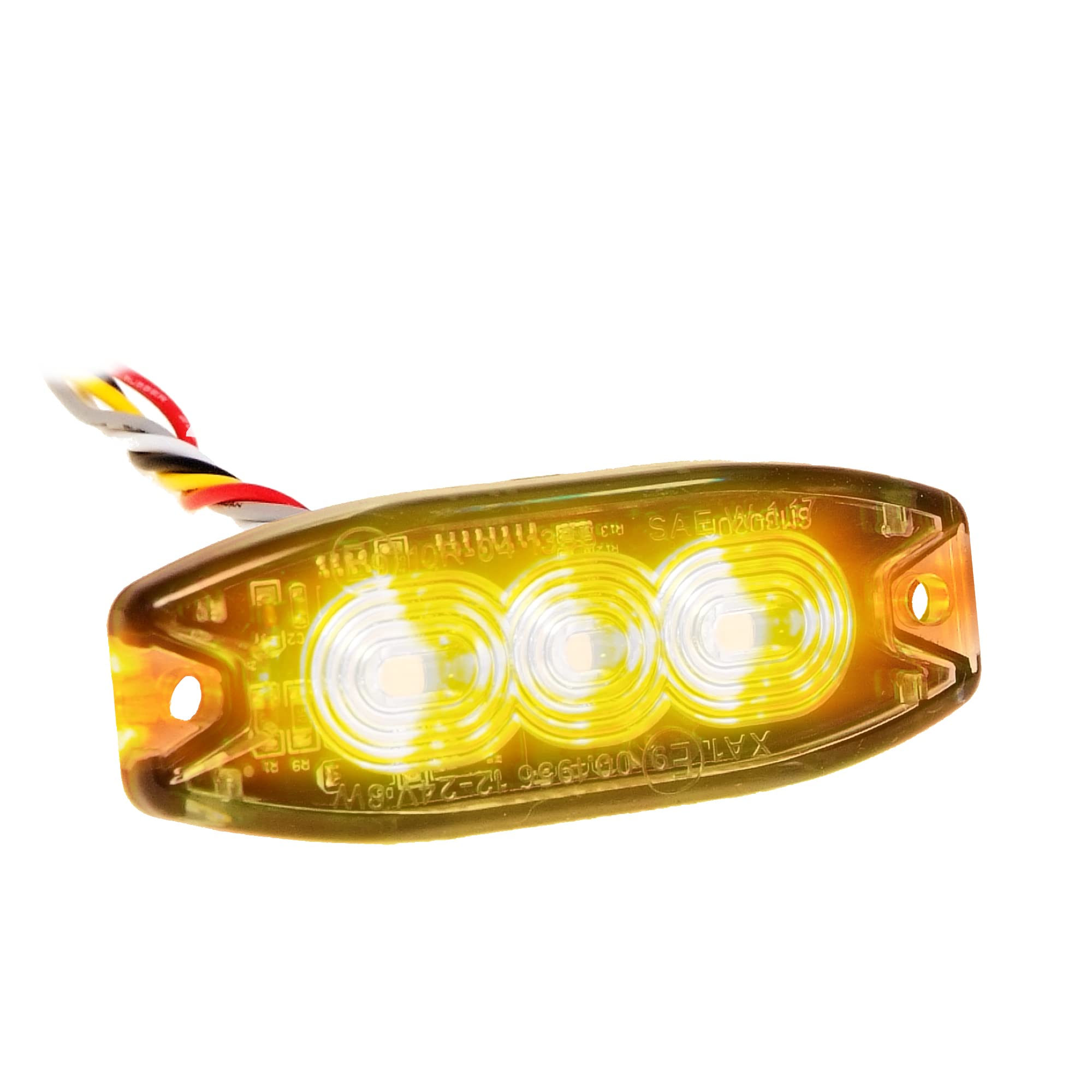 LED-MARTIN Set risparmio di 2 moduli flash R65 SF3 – super piatto – 12 V 24 V – con omologazione ECE-R65 – adatto come flash anteriore, allarme antipolvere, impianto di allarme posteriore per auto,