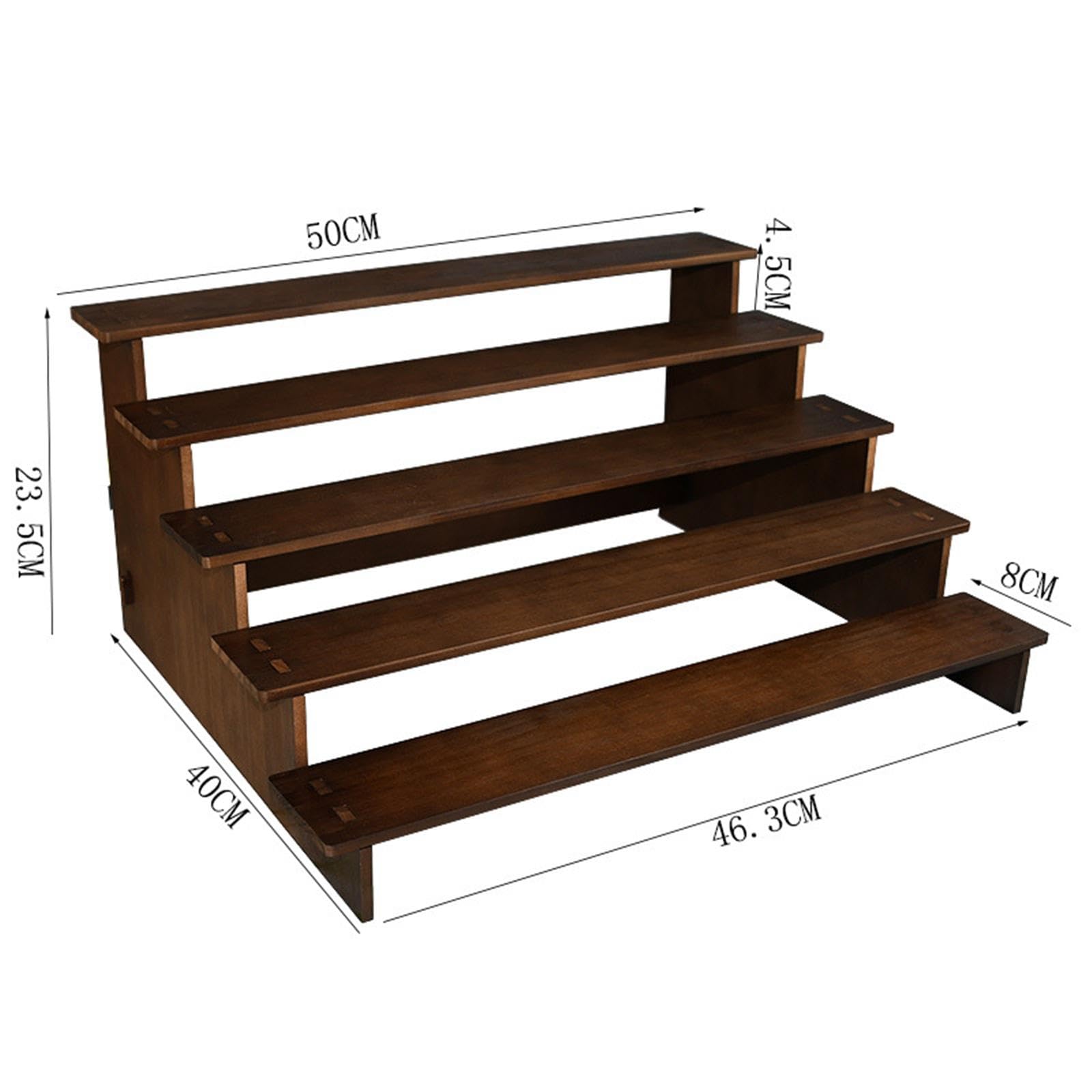 Präsentationsständer Aus Holz, Ständer Zur Warenpräsentation, Tischaufsteller für Gegenstände, Schmuckhalter, für Bastelarbeiten, 5 Lagen 50cm