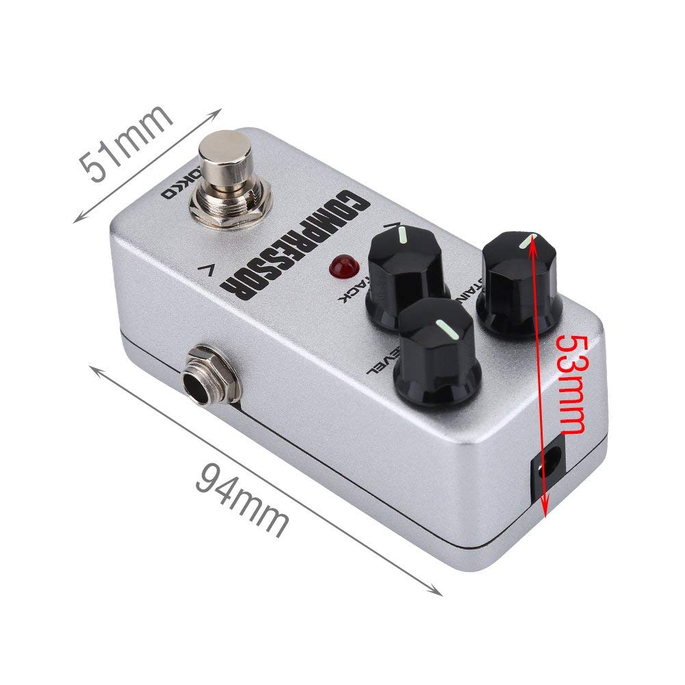 Pedale Effetto Compressore Dinamico a Mini Effetti Circuito Completamente Analogico per Chitarra Elettrica