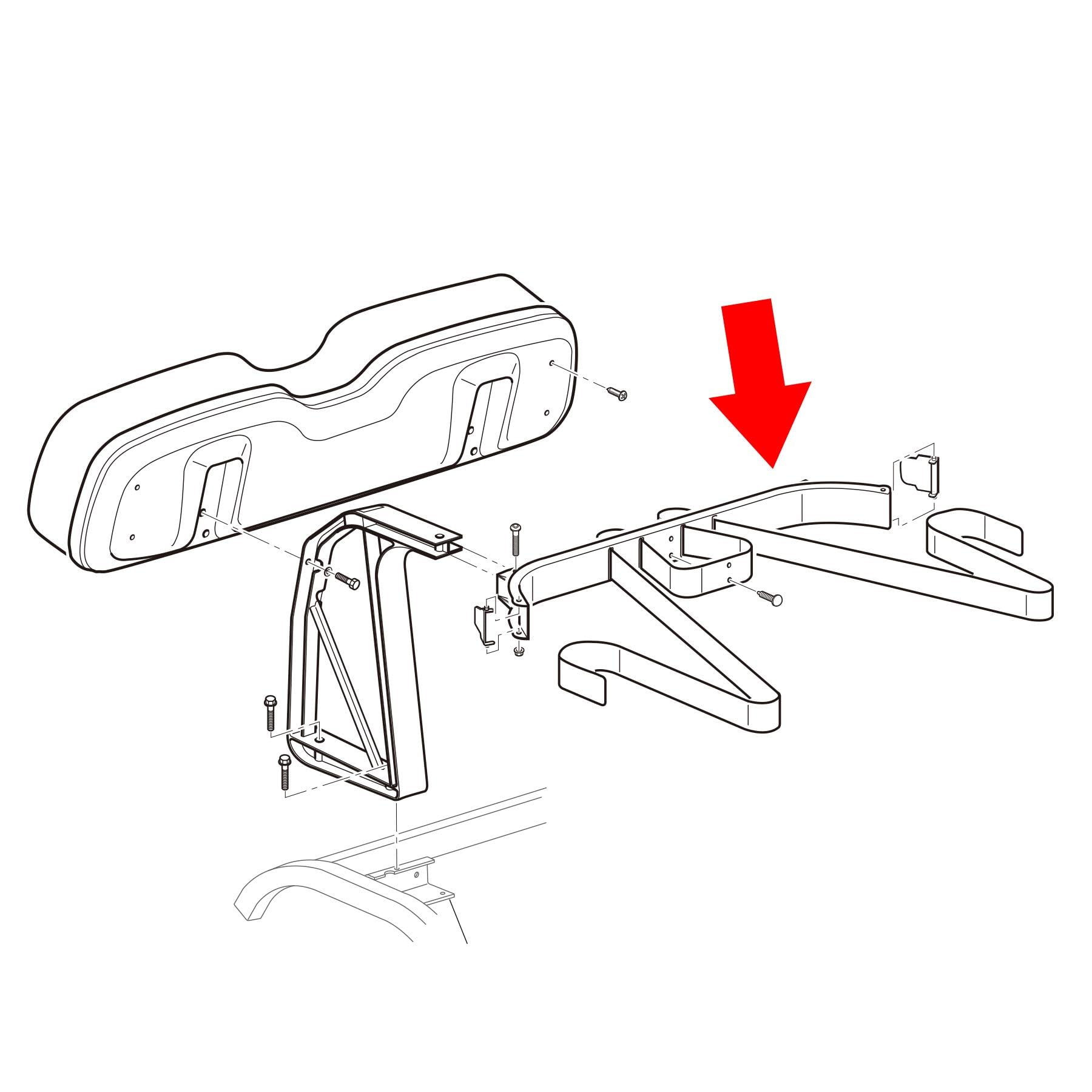 10L0L Golf Cart Bag Rack Holder Retainer Strap for EZGO TXT RXV, Medalist 1994.5-up, OEM# 71853-G01 71853G01 - Image 2