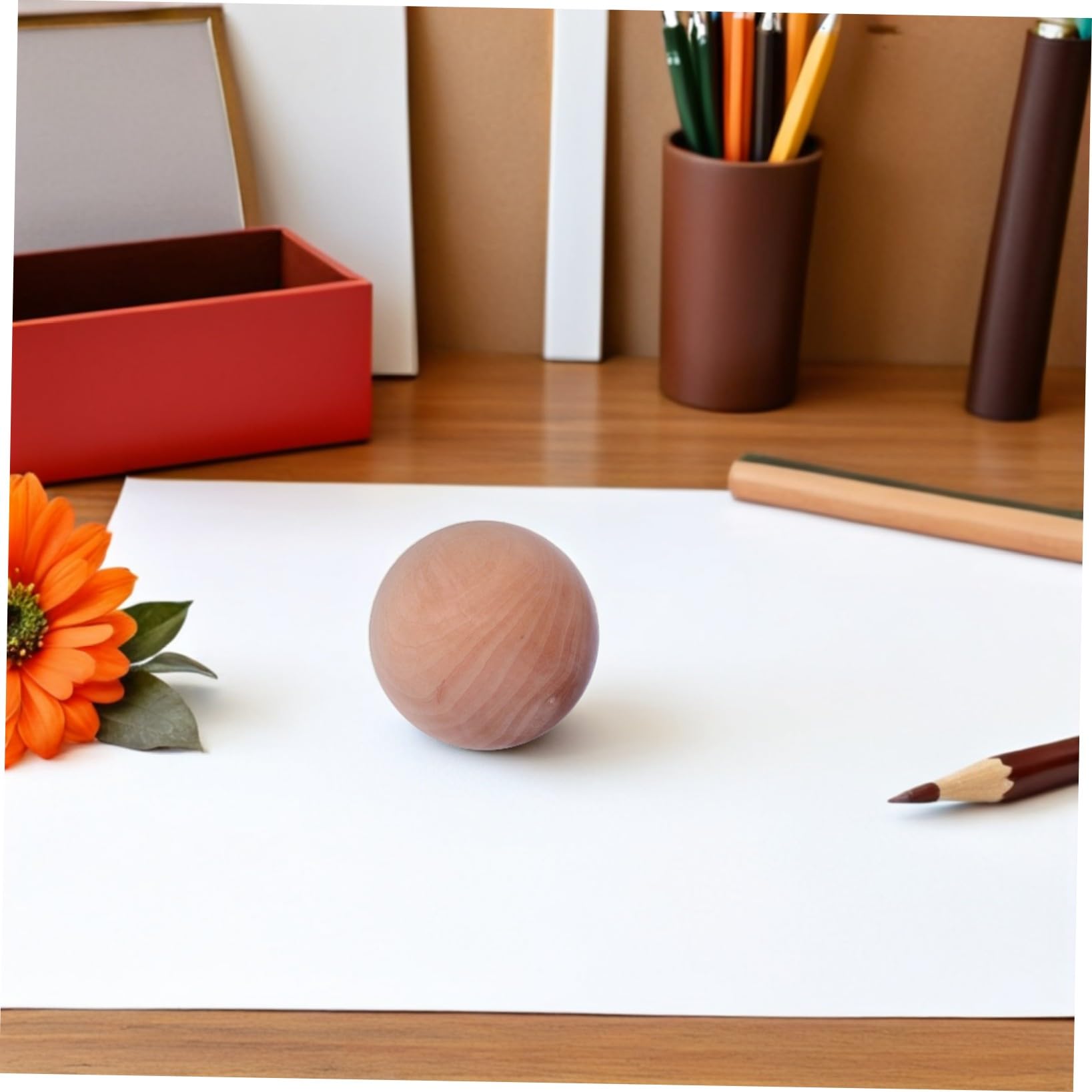 Bola de Madera Maciza para Manualidades DIY Redonda