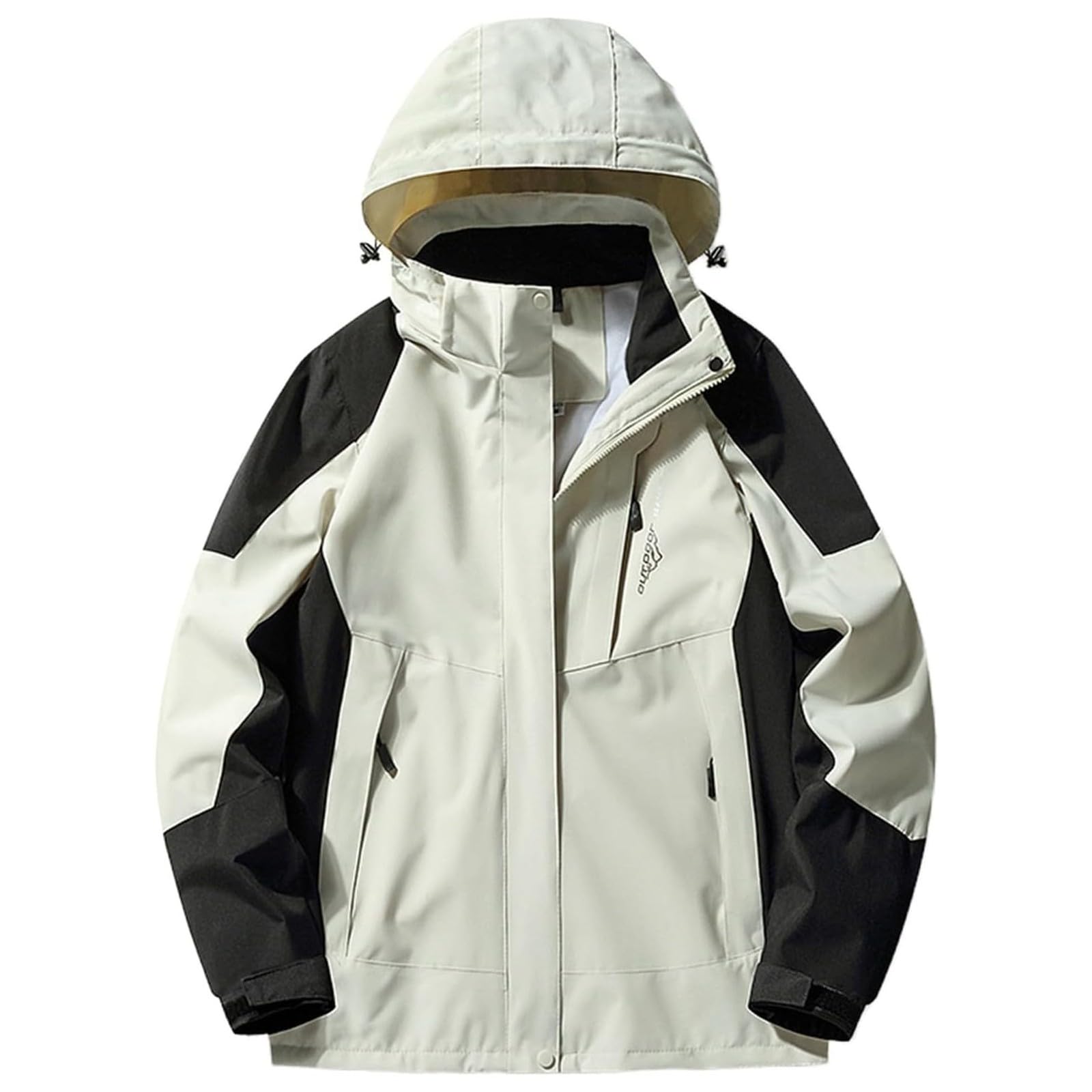 Giacca Impermeabile Donna, Giubbino Antipioggia Donna Sportiva Casual Leggera Giacca In Softshell Con Cappuccio Removibile Cappotto Collo Alto E Tasche Antivento Leggera Per Viaggio Pioggia All'aperto