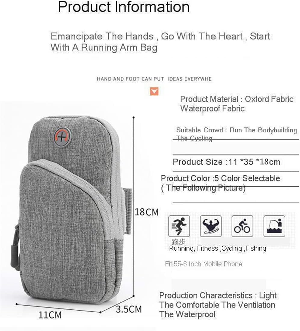 for 6.7 inch Mobile Phone Arm Band Hand Holder Case Gym Outdoor Sport Running Pouch Armband Bag (Color : Blue Size : 11 * 18 * 3.5cm) (D 11 * 18 * 3.5cm)