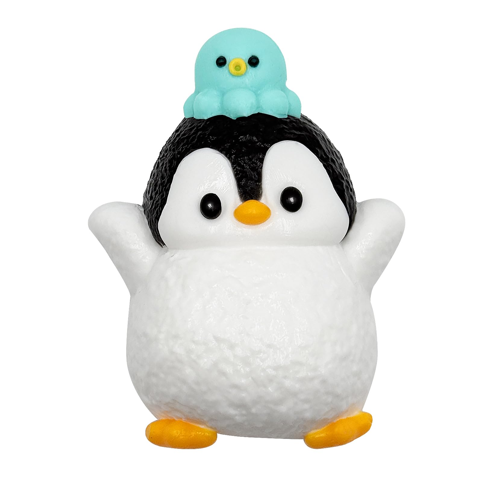 Taba Squishy Penguin,fufu squishies,Silicone Toys,Stress Relieving Fur Ball OPP Packaging GiftsSquishy Fidget Toys for Anxiety&Relaxation,Perfect Desk Accessory for Adults (Penguin)