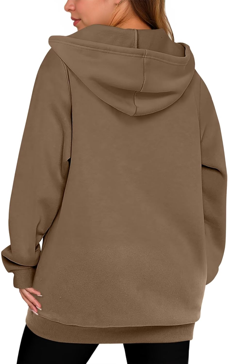 StunShow Womens Plus Size Hoodies Zip Up Oversized Y2k Drawstring Sweatshirt Casual 2025 Fleece Jacket with Pocket - Image 5