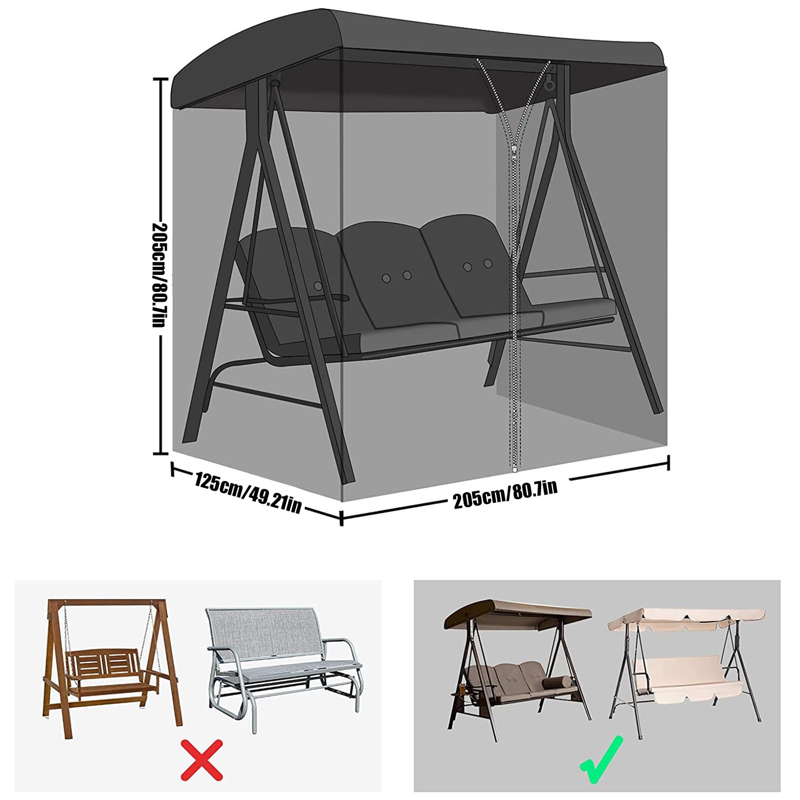 Zanzariera da Patio Tenda Portatile Traspirante Impermeabile con Cerniera | Schermo anti-insetti da Patio Feste, campeggio, balcone, , camper, giardino, cortile, terrazza, retrocasa