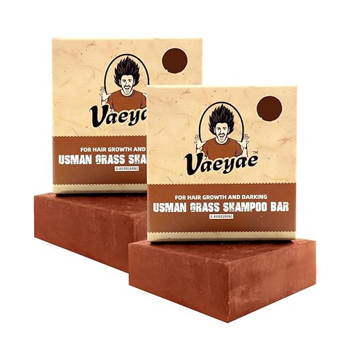 Usman Grass - Barra de champú negra para adelgazamiento y oscurecimiento, plantas de hierba Usma, productos inversos para pérdida de cabello gris,