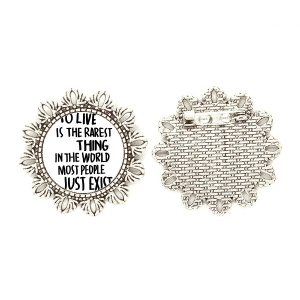 Broche de plata "Most People Just Exist" para expresar tu esencia única 4