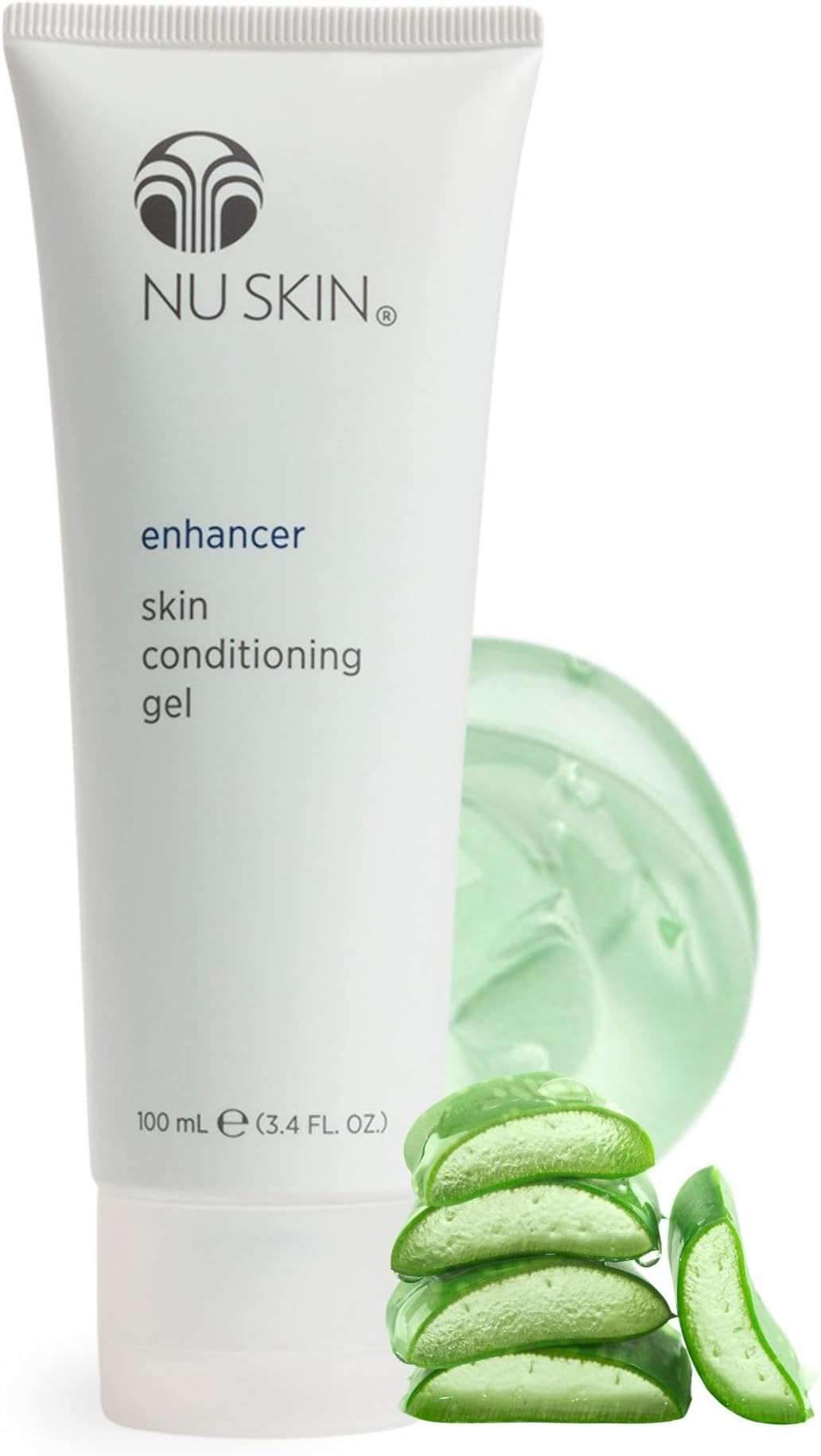 Nu Skin Enhancer Skin Conditioning Gel | Aloe Vera-Infused Soothing Formula for Ultimate Skin Comfort, Hydration, and Versatility in Skincare Routines | Lightweight Moisturizer | 3.4 Fl Oz | 1 Pack