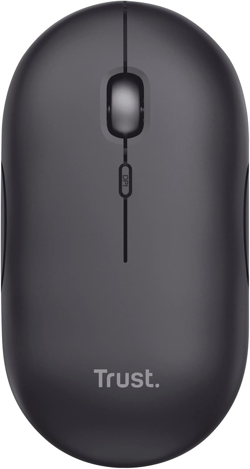 Trust Puck Ratón Inalámbrico Recargable, Bluetooth o 2.4 GHz con Microreceptor USB, PPP 800/1200/1600, Botones Silenciosos, Ergonómico, para Ordenador/Portátil/MacBook/PC/Mac/iPad/Tablet – Negro 8