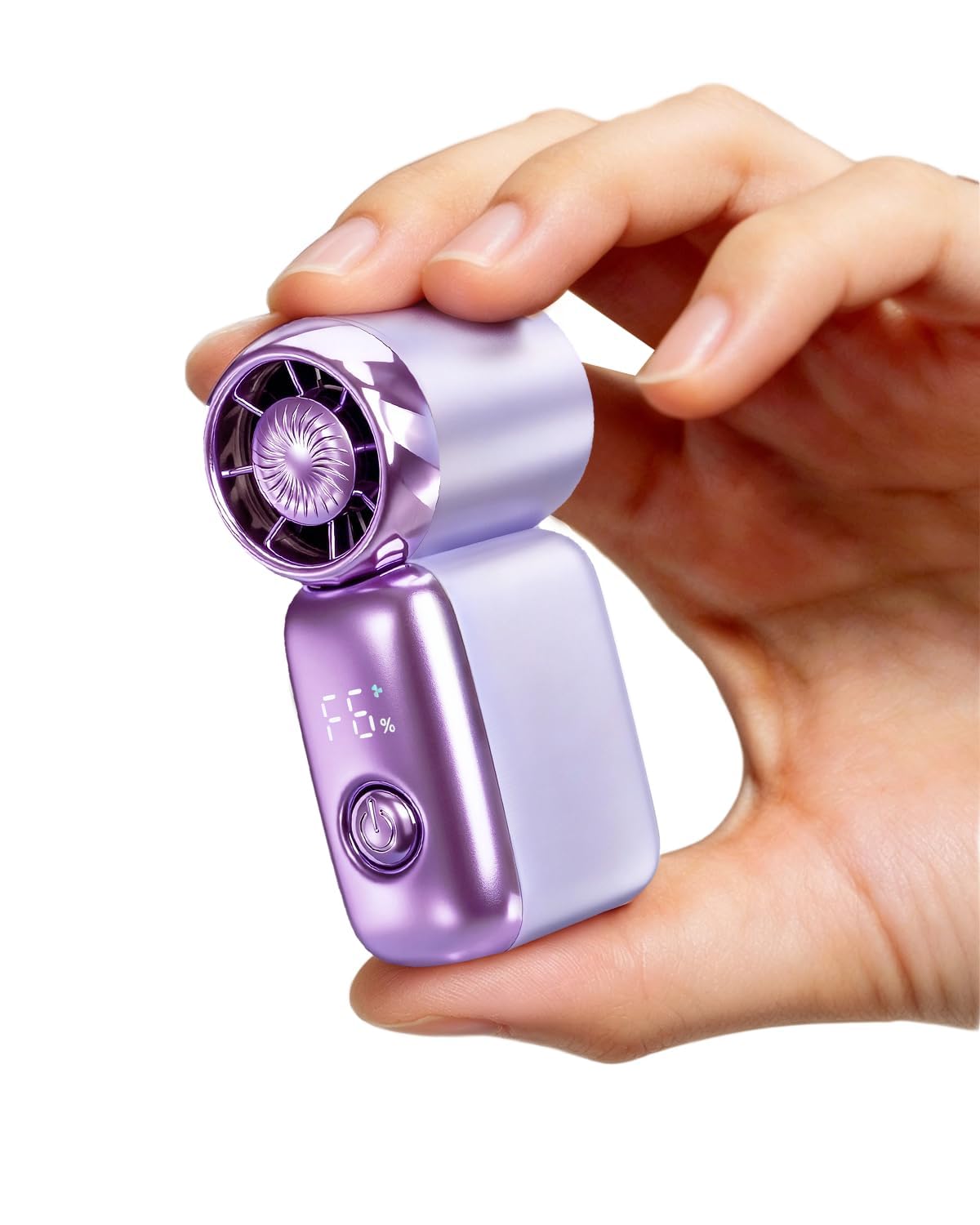 Photo 1 of PADONISE Mini Handheld Fan, Purple, 20000 RPM