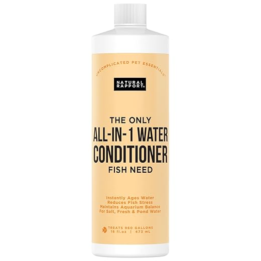 Aquarium Water Conditioner - Naturally Detoxifies and Removes Ammonia, Nitrite, Chlorine, and Chloramine from Saltwater and Freshwater (16 fl oz.)