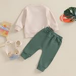 Chemise à manches longues pour bébé avec pantalon élastique