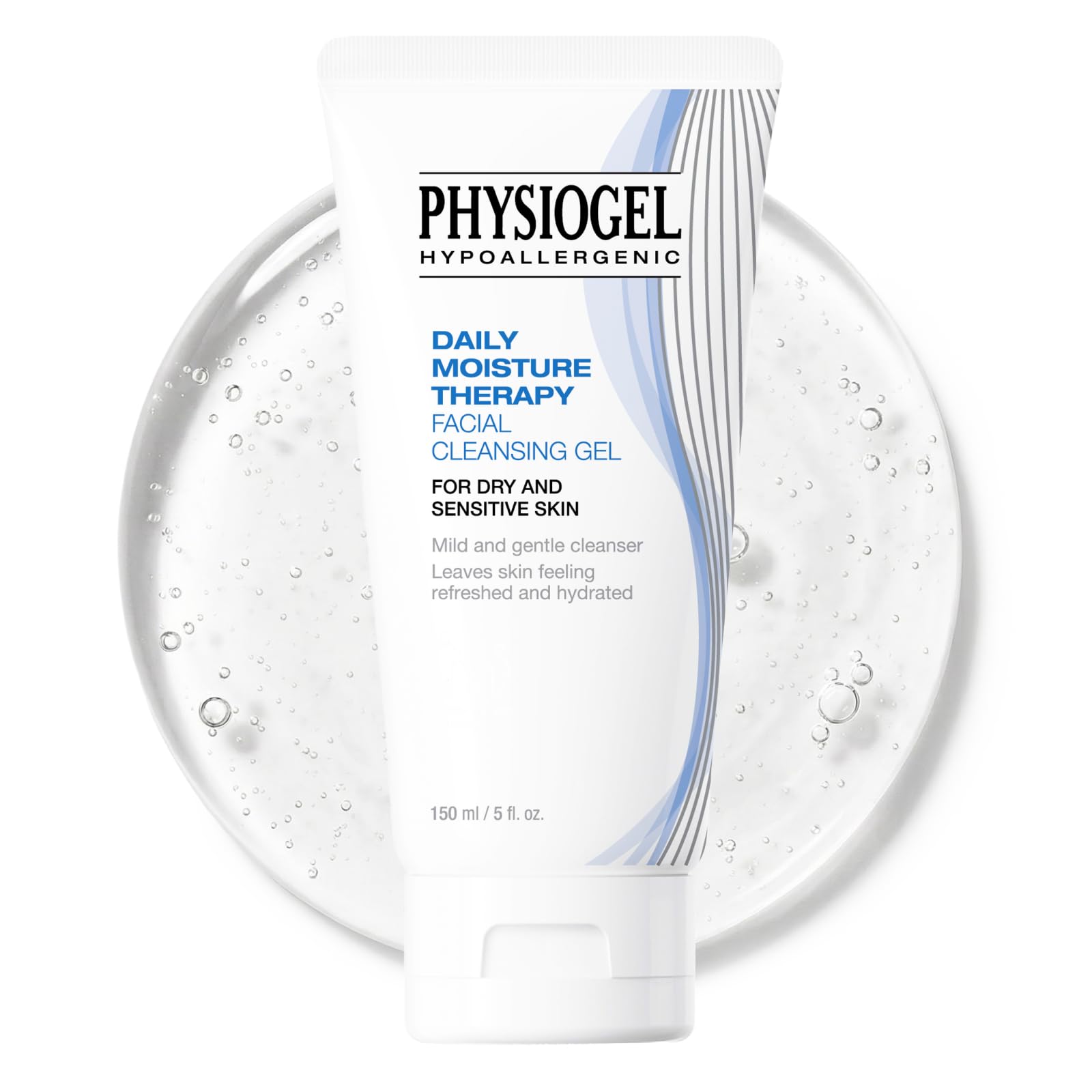 PHYSIOGEL Daily Moisture Therapy Facial Cleansing Gel, Face Wash, 5 fl. oz. | Hydrating Face Wash, Pore Cleansing, With Ceramide & Glycerin, Suitable for Sensitive Skin