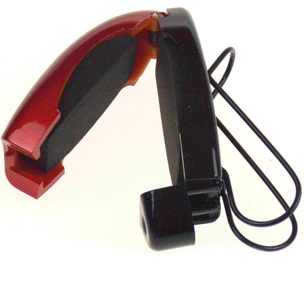 2 pc Red Black Car Sun Visor Clip Holders Sunglasses Reading Eyeglasses Card New