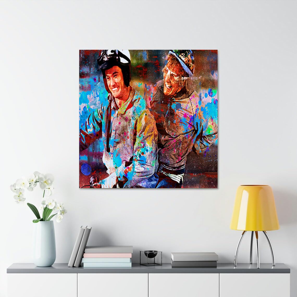GADGETS WRAP Canvas Gallery Wrap Framed for Home Office Studio Living Room Decoration (17x17inch) - Dumb And Dumber