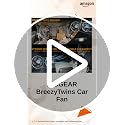 Image of RIGGEAR Car Fan, Back Seat Car USB Fan with Dual Head 3 Speed Adjustable Cooling Air with 360 Flexible Rotation, Independent Switch USB Car Fan for Seat Headrest with Small LED Lamp