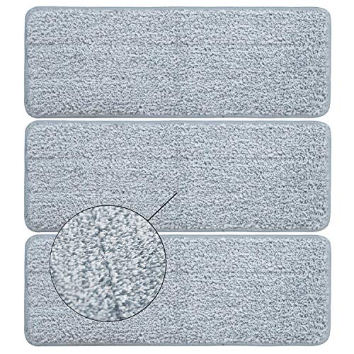 Generic Microfiber Spray Mop Replacement Heads Pads for Wet/Dry Mops Floor Cleaning Compatible with Tethys Most 11â€ - 13â€ (Velcro) Flat Squeeze Mops. (3 Pack)