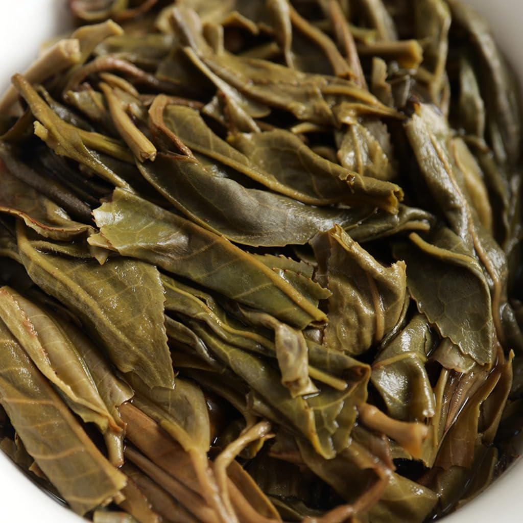 Bulang Berg Roher Puerh Tee Kuchen 357g | Heller Goldener Teeaufguss Natur