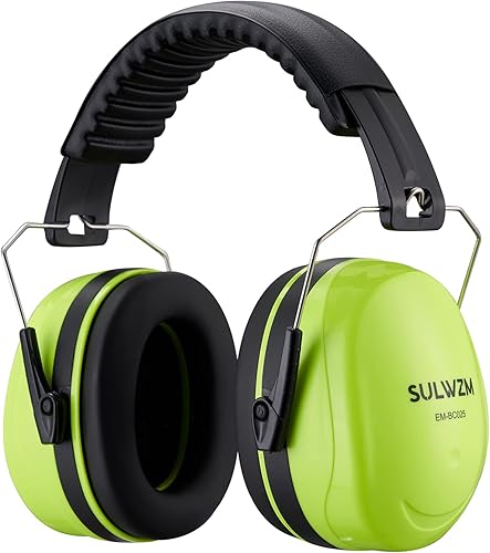 Orejeras de protección auditiva, NRR 28db con cancelación de ruido para disparar, cortar, construcción, verde