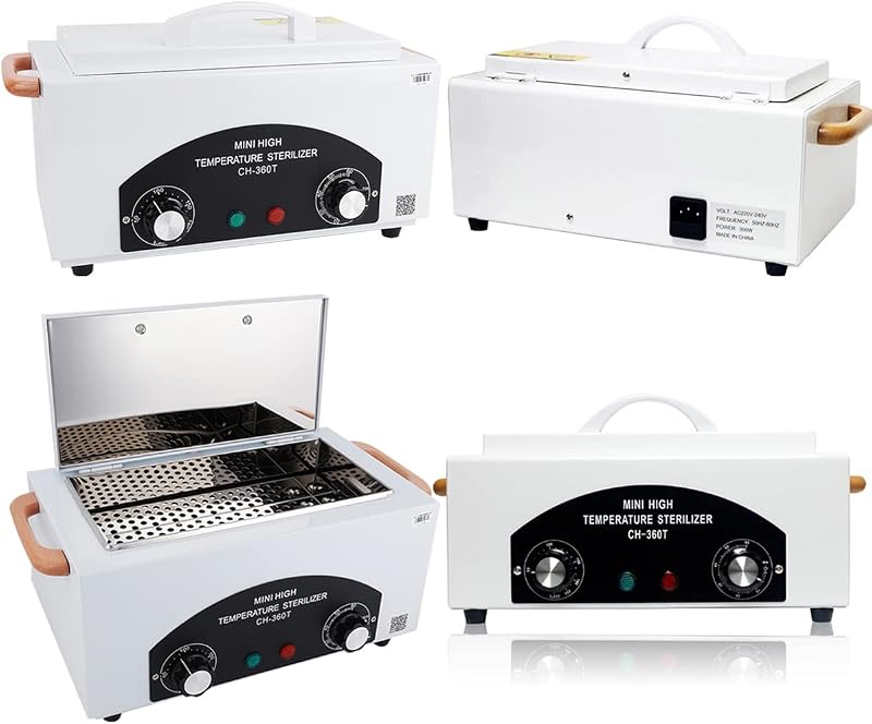 Mocoli 300W Száraz Hősterilizáló 200°C Köröm és Fodrász Eszköz Sterilizáló Időzítővel