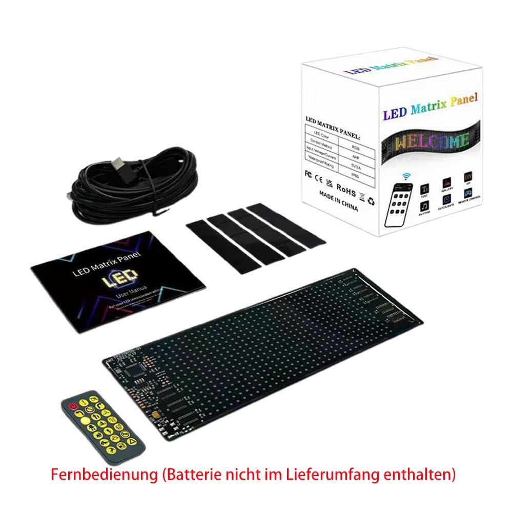 OrangeClub Bunte Augenlampe Soft Screen für Autofenster DIY Car Dynamic Smart Colorful Eye Lamp LED Eyes (120 * 595mm)