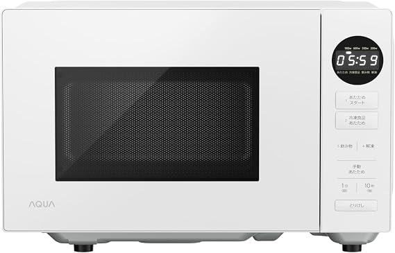 Aqua MFK20WA Microwave, Living Alone, 900 W, Equipped with High Performance Infrared Sensor, Automatic Warming and Defrosting No Consistencies, Time-Saving & Freshness with 4 Stars Thawing, Compatible with All Japan, Simple Design, 5.5 gal 20 L Range, Easy Operation, White