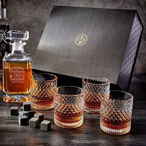 Custom 7 pc Luxury Carson Crystal Decanter Set (Personalized Product)