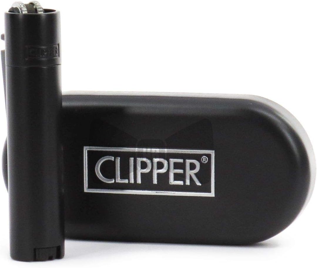 Clipper classic metal flint, black matt, 1 lighter