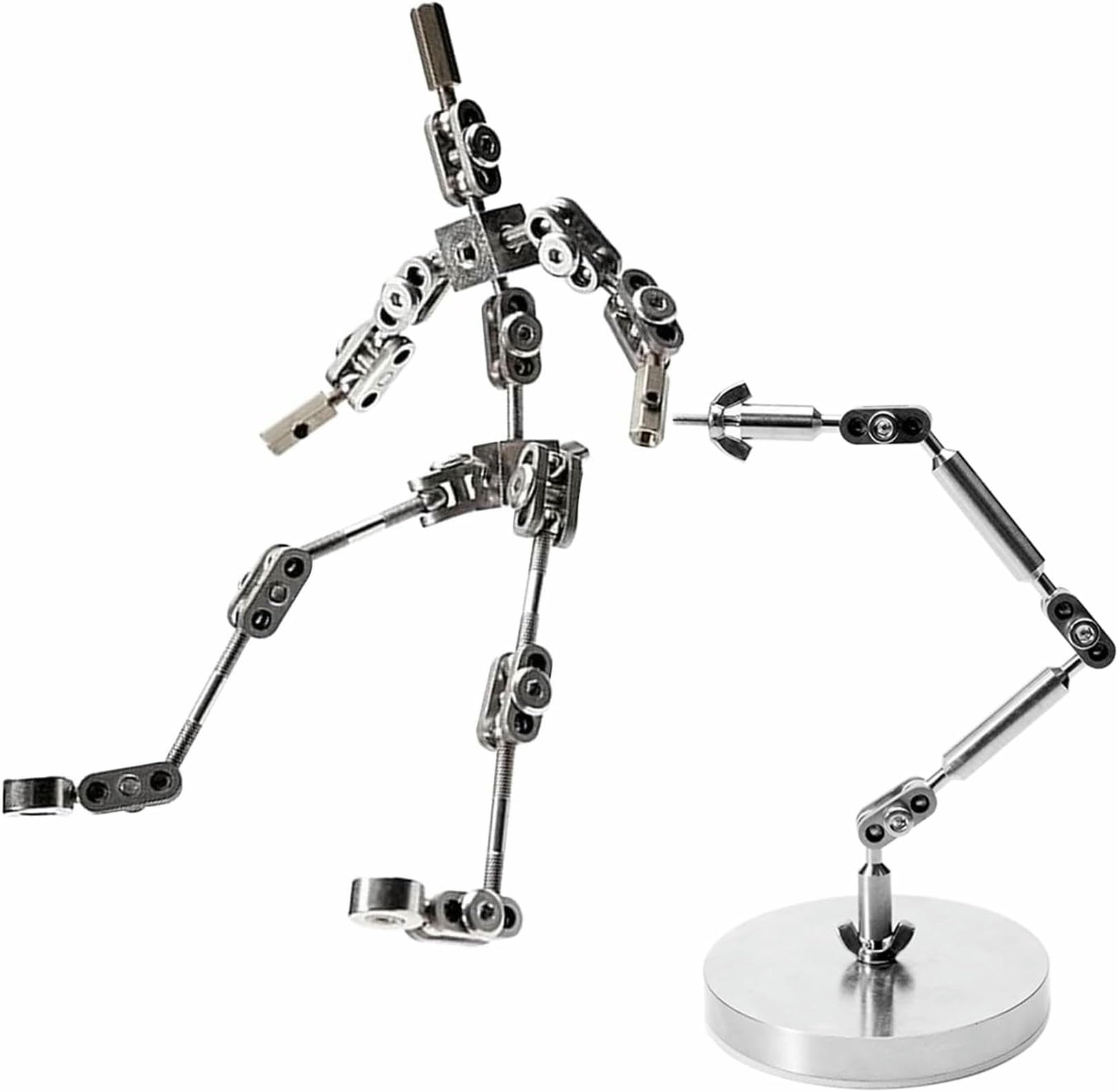 Animation image par image sans figurine qui tombe grâce au kit armature en acier inoxydable