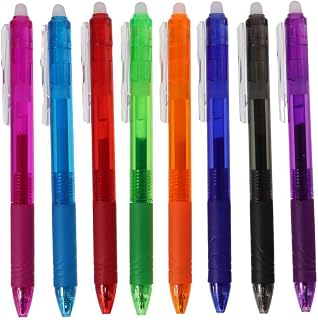 okhobby 8PCS Easy Erasable Water Pen, Retractable Erasable Gel Pens, 0.7mm Colorful Ink Heat Sensitive Erasable Suitable Daily Use