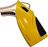 JOBON Torch Lighter, Triple Jet Flame Butane Lighter with Punch and Safety Lock Butane Gas Not Included Yellow