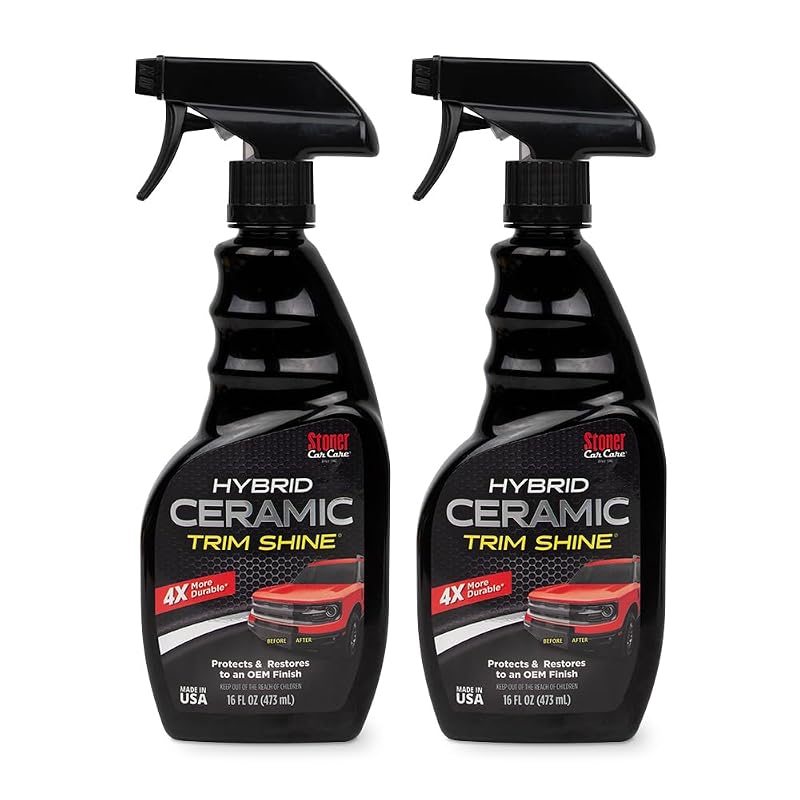 Protetor para Plásticos Automotivos Hybrid Ceramic Trim Shine Stoner Car Care 473 mL Pacote com 2